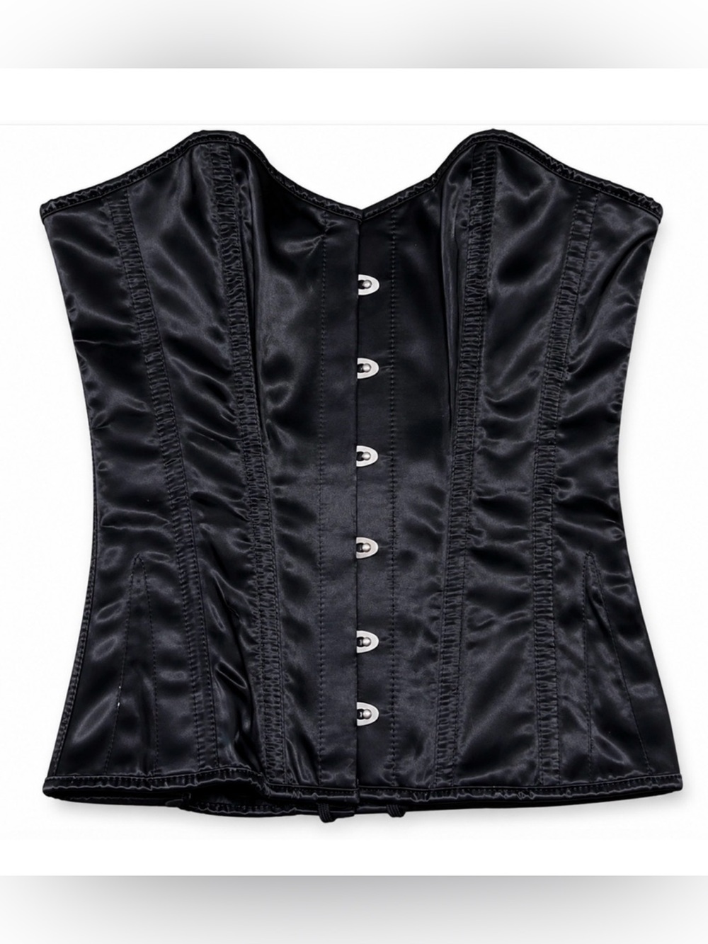 FOX & ROYAL BLACK MADAME X STEEL BONED UNDERBUST CORSET BUSTIER COSPLAY 28